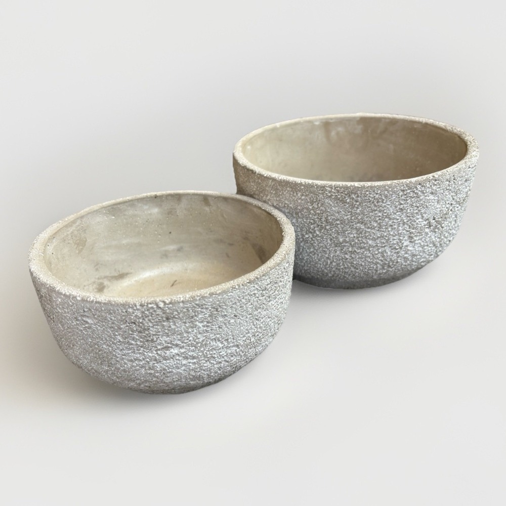 Succulent Planter - Indoor/Outdoor Cement? Planter Pot Gardening Set Of 2